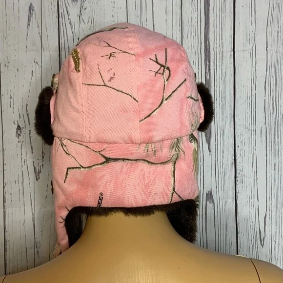 Realtree Paramount Outdoors pink/brown trapper hat - Picture 4 of 10